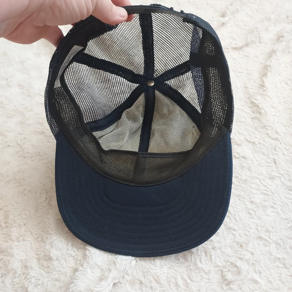 The Actioncap Space Shuttle Challenger Snapback Trucker Cap Blue Gold Details